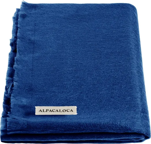 Alpaca Wol Enkelzijdige Sjaal - 200 x 30 cm - Cobalt Blauw