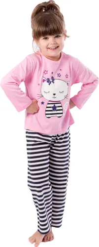 Amantes Pyjama Meisjes roze Kitten