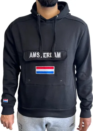 Amsterdam hoodie - Zwart - S