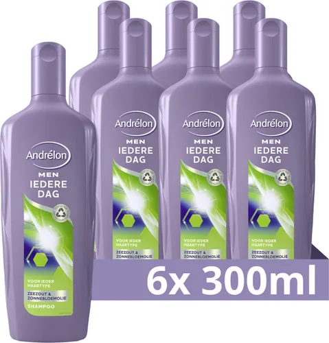 Andrélon Men Iedere Dag Shampoo - 6 x 300 ml - Voordeelverpakking