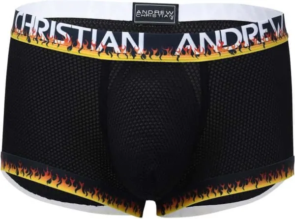 Andrew Christian Flames Mesh Boxer w/ ALMOST NAKED®