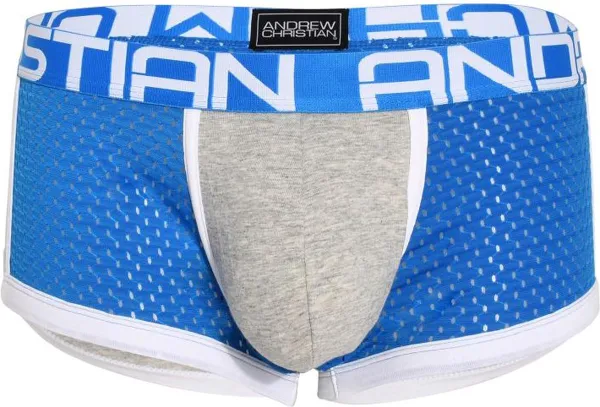 Andrew Christian SHOW-IT® Sports Mesh Boxer Heather/Blue