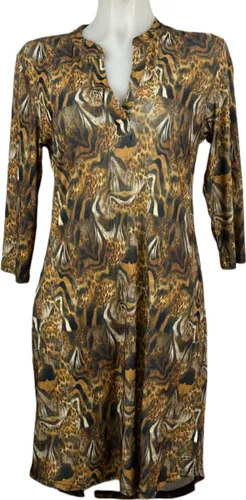 Angelle Milan – Travelkleding voor dames – Panter print Jurk – Ademend – Kreukherstellend – Duurzame jurk - In 5 maten