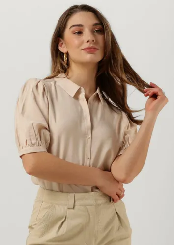 Another Label Lierre Structured Shirt Tops & T-shirts Dames - Shirt - Zand