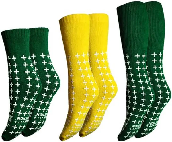 Anti-slip sokken, éénzijdige opdruk, groen