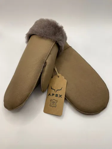 Apex Gloves Leren Dames en Heren Handschoenen - Premium kwaliteit %100 Schapenleer - Bruın- Winter - Extra warm