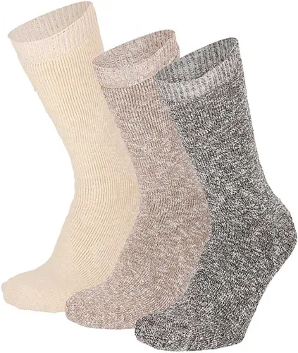 Apollo - Badstof sokken heren - Multi beige