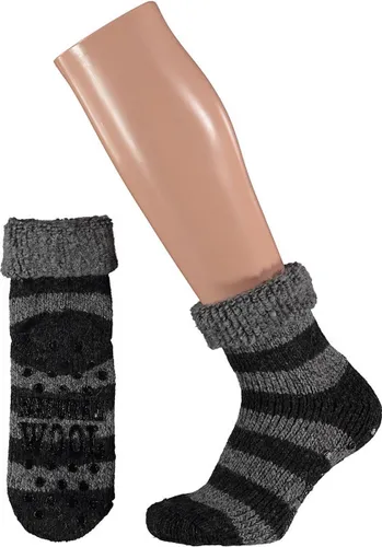 Apollo Huissokken Dames - Wollen Sokken - Warme Sokken - Antislip - Zwart