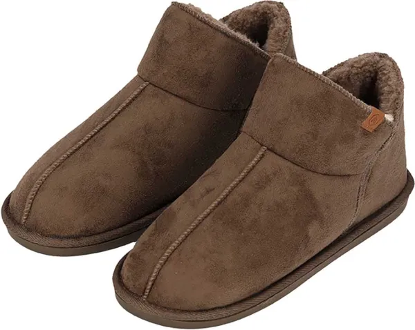 Apollo Pantoffels Dames - Boots Suede - Taupe