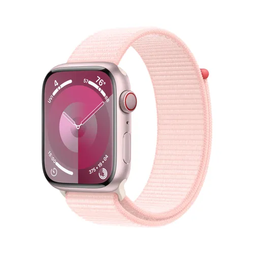 Apple Watch Series 9 (45 mm GPS + mobiel) met roze
