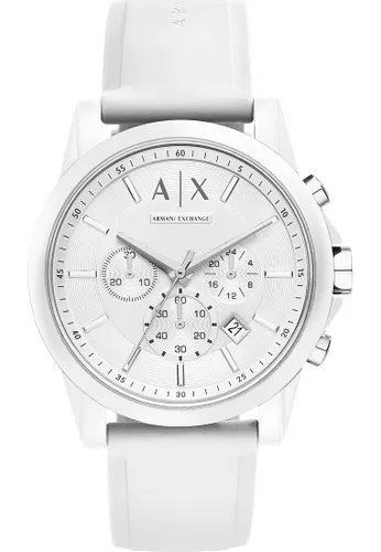 Armani Exchange herenhorloge met siliconen chronograaf