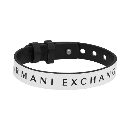 Armani Exchange Leren Bandarmband voor Heren