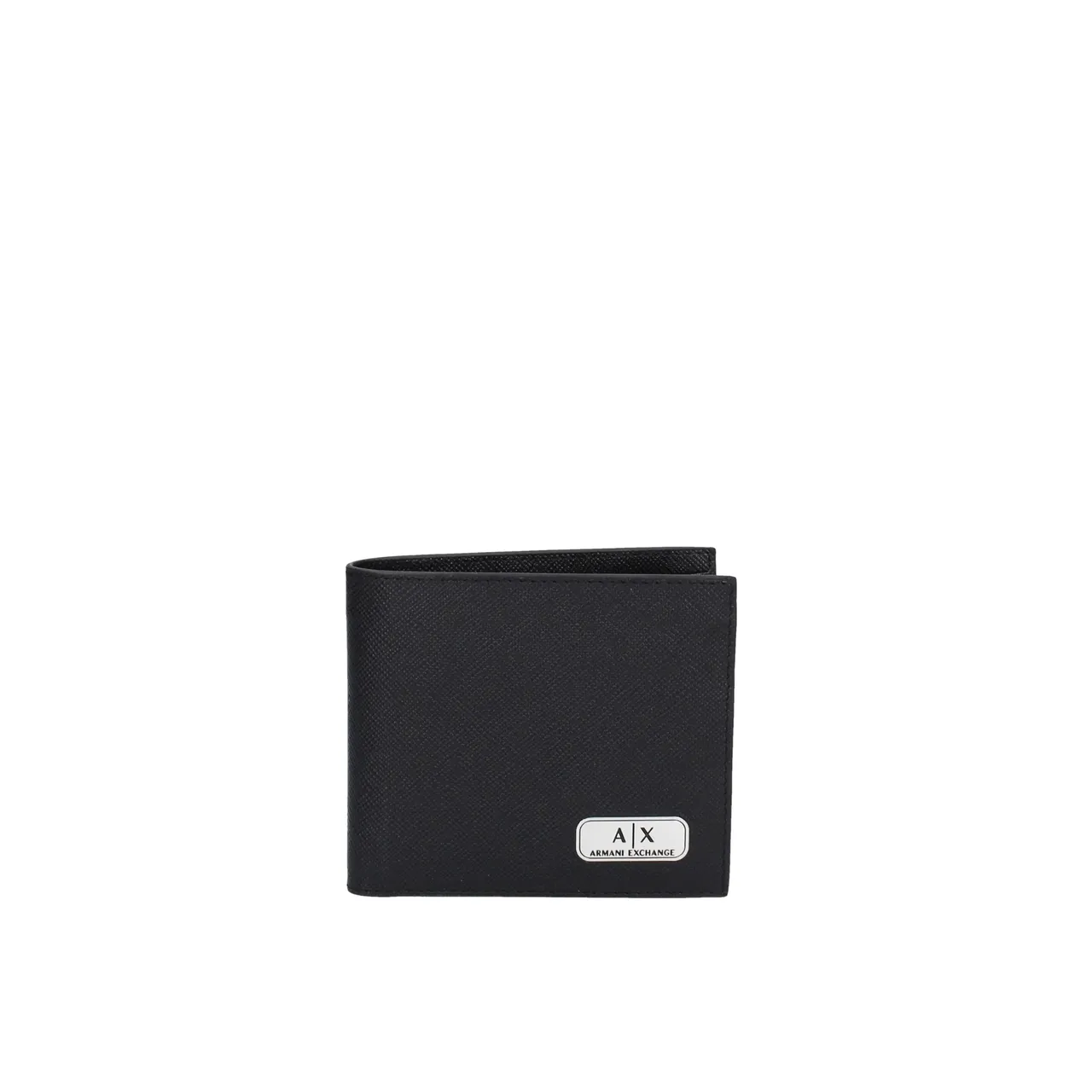 Armani Exchange Saffiano lederen portemonnee met plat logo