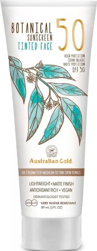 Australian Gold Botanical SPF 50 Tinted Face Medium - 88ml - zonnebrandcrème