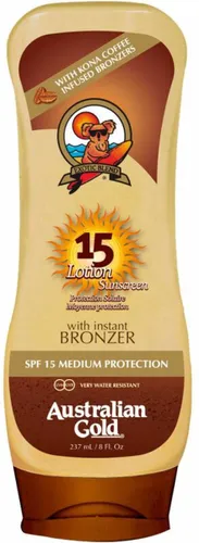 Australian Gold SPF 15 Lotion met Bronzer - 237 ml - zonnebrandcrème