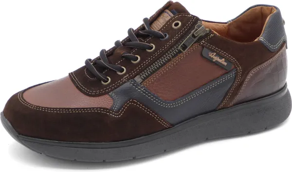Australian Heren Sneaker Dokota - 15.1642.01-T5X Cognac/Blauw/Bruin - Wijdte H