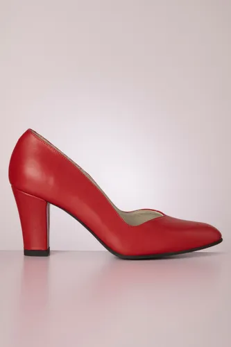 Ava Sweetheart Leather Court pumps in rood