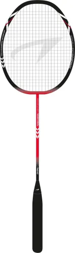 Avento Badminton Racket Staal - Smash - Zwart/Rood