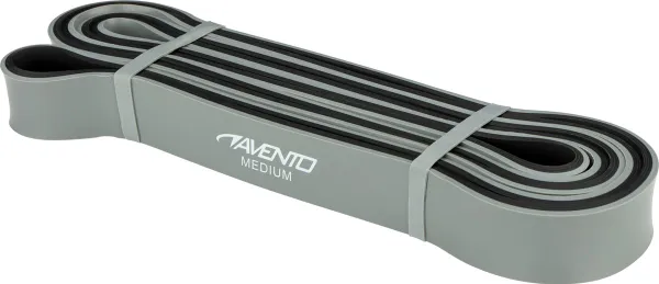 Avento Fitness Powerband Latex - Medium - Grijs/Zwart
