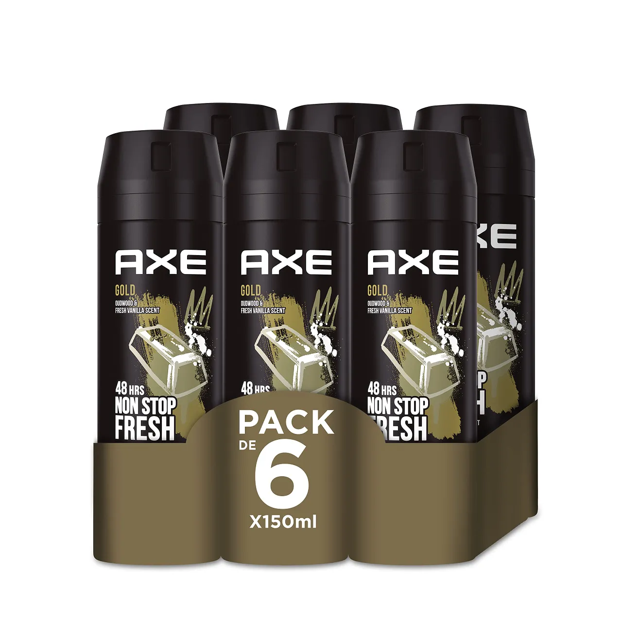 AXE Deodorant Bodyspray Gold - 6 x 150ml