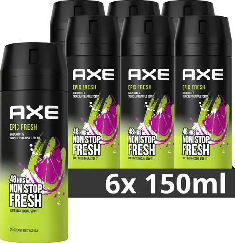AXE Epic Fresh Deodorant Bodyspray - 6 x 150 ml - Voordeelverpakking