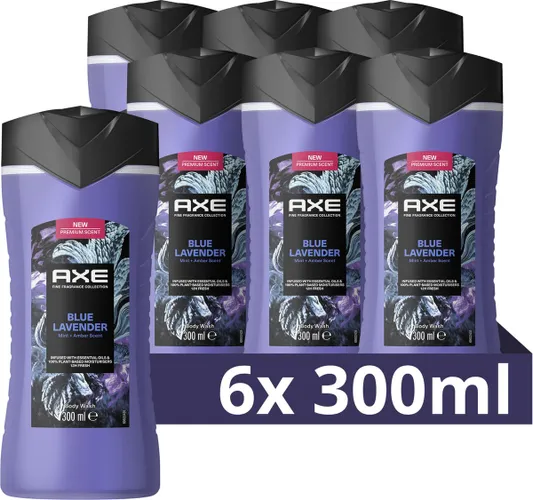 AXE Fine Fragrance Collection Blue Lavender Douchegel - 6 x 300 ml - Voordeelverpakking