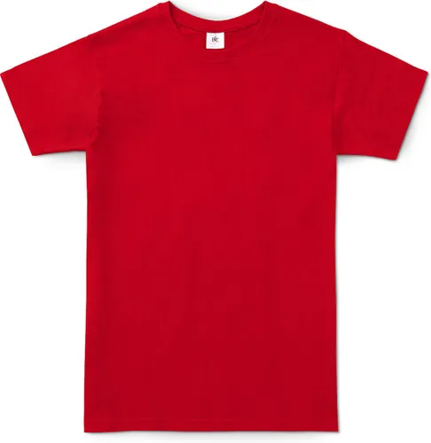 B&C Exact 150 Heren T-Shirt - Rood - Small - Korte Mouwen