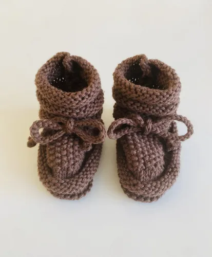 Baby - baby handgebreide slofjes - sokjes - pantoffels - baby & verzorging 0-12 maanden -zachte zool - plain - slofsokjes - kinderen - eerste babyscho