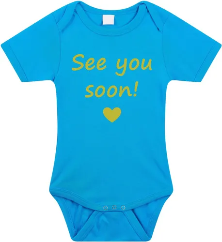 Baby rompertje met leuke tekst | See you soon! |zwangerschap aankondiging | cadeau papa mama opa oma oom tante | kraamcadeau |