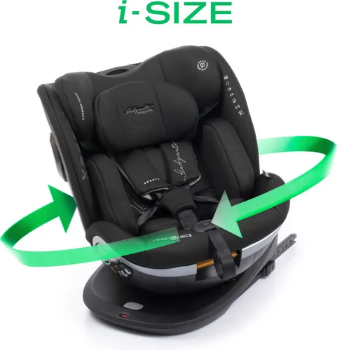 Babyauto Xperta i-Size Autostoel - 360° met Isofix - 40 tot 150cm - 0 tot 36kg - Tot 12 jaar - Kleur Zwart