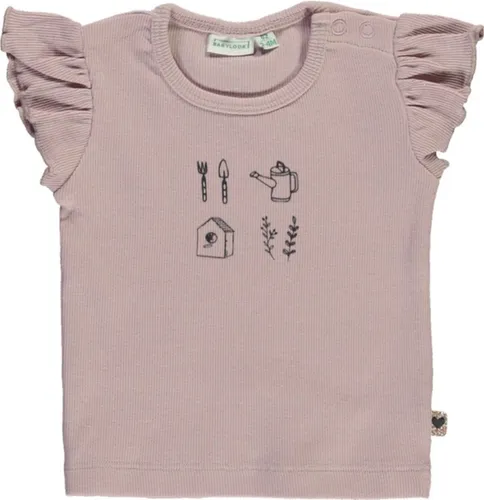 Babylook T-Shirt Korte Mouw Rib Keepsake Lilac