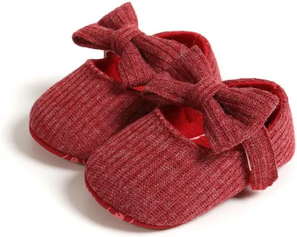Babyschoentjes -Meisjes Schoenen -Kerst- Rood –