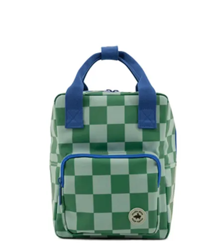 Backpack Small Blocks Green Blue