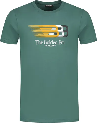 Ballin Amsterdam - Heren Regular fit T-shirts Crewneck SS - Faded Green