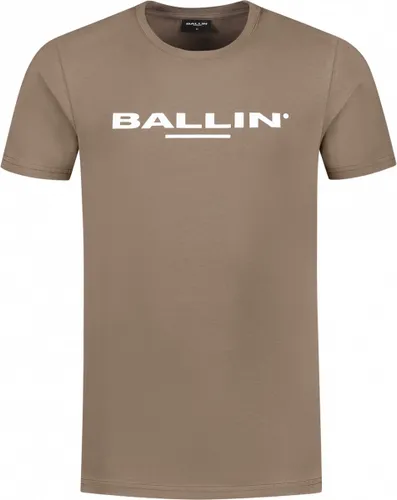 Ballin Amsterdam - Heren Regular fit T-shirts Crewneck SS - Taupe