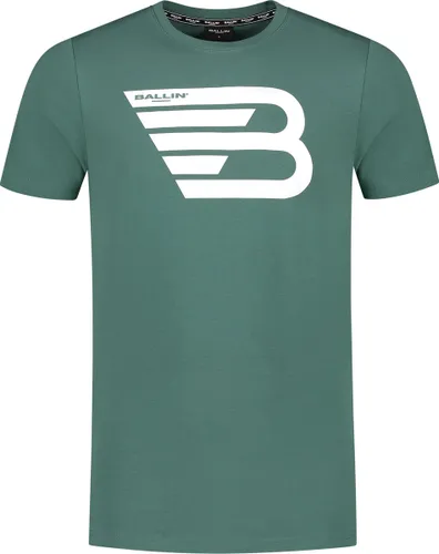 Ballin Amsterdam - Heren Slim fit T-shirts Crewneck SS - Faded Green