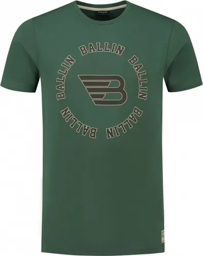 Ballin Amsterdam - Heren Slim fit T-shirts Crewneck SS - Forest Green
