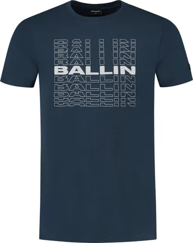 Ballin Amsterdam - Heren Slim fit T-shirts Crewneck SS - Navy