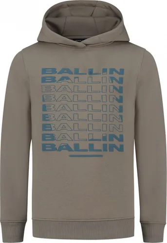 Ballin Amsterdam - Jongens Slim fit Sweaters Hoodie LS - Taupe
