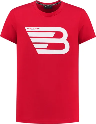 Ballin Amsterdam - Jongens Slim fit T-shirts Crewneck SS - Red