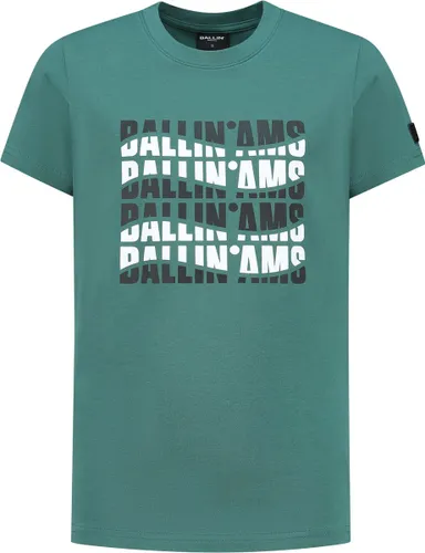 Ballin Amsterdam T-shirt with frontprint Jongens T-shirt - Faded Green