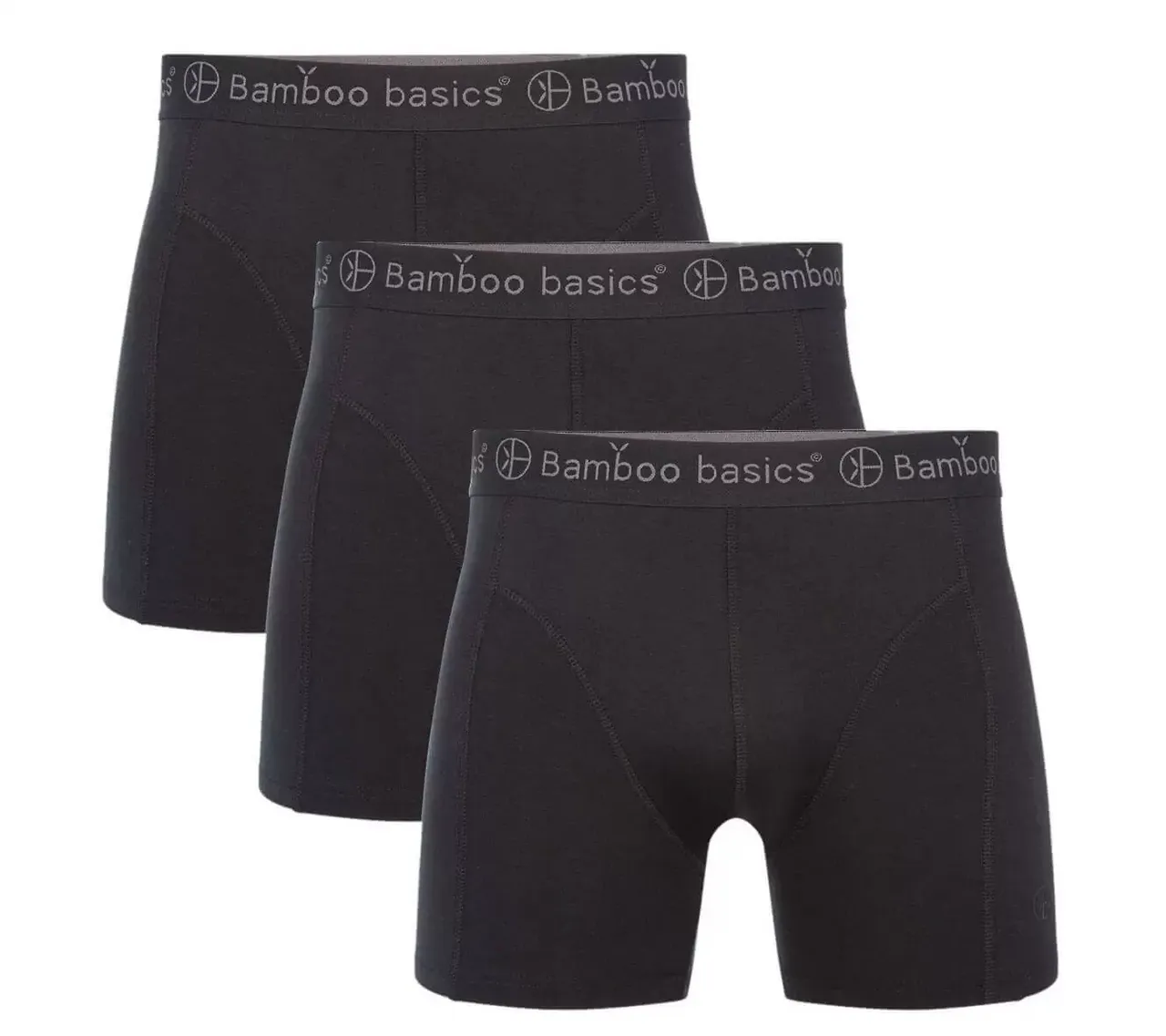 Bamboo Basics Boxershorts 3pack Bamboo Black   