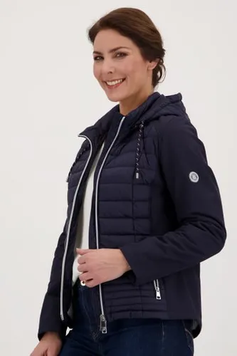 Barbara Lebek Navyblauwe gewatteerde jas