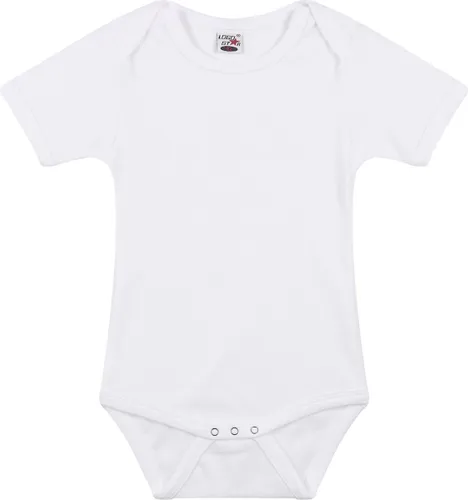 Basic rompertje wit voor babys - katoen - 240 grams - basic witte baby rompers / kleding 68