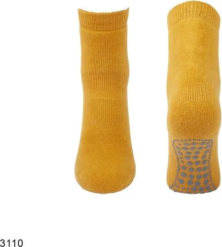 Basset Antislip sokken met ABS noppen 1 paar - 34 - Geel