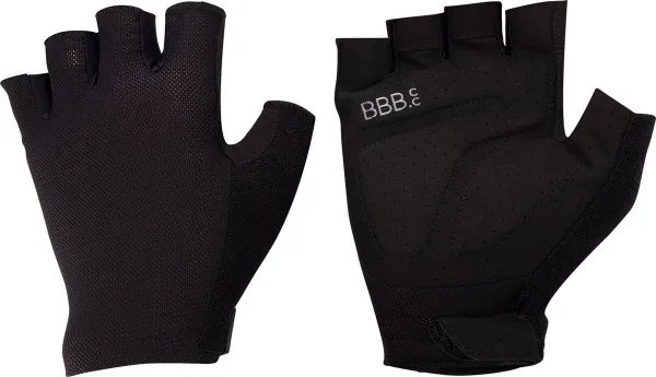 BBB Cycling AirSupport Fietshandschoen Zomer - Ventilerende Fiets Handschoenen - Padded Korte Vinger Handschoen - Zwart - Maat M - BBW-65