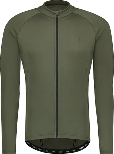 BBB Cycling Transition Fietsshirt Heren Lange Mouwen - Wielrenshirt - Fiets Shirt - 10-15 °C - Olijf Groen