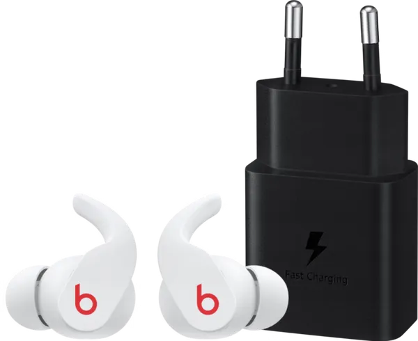 Beats Fit Pro Wit + Samsung Oplader 15W