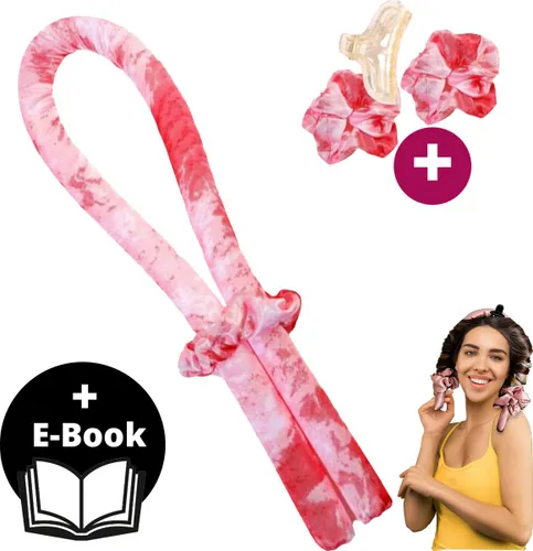 BeautyFit® - Heatless Haarkruller + Inclusief E-book - Satijnen Haarkruller - Haarrollers - Krulspelden - Krulset - Krulspelden Rollers - Heatless Cur...