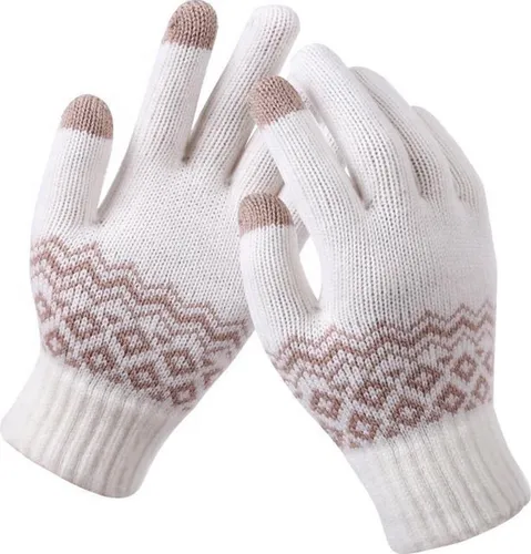 BECIO Touchscreen Handschoenen Winter – Handschoenen Dames / Heren Winter - Wit